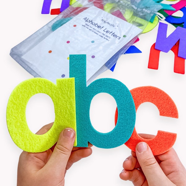Alphabet Letters- Felt abc Block Letters- Busy Bag for Learning ABC's, Montessori Preschool, Alphabet Toys, Educational Toys, Toddler Toys