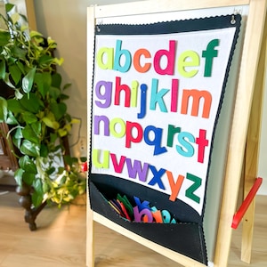 Black and White Flannel Boards - Felt Board for Alphabet Letters - Flannel Board Alphabet - Montessori Preschool- Felt Wall- Alphabet Toys