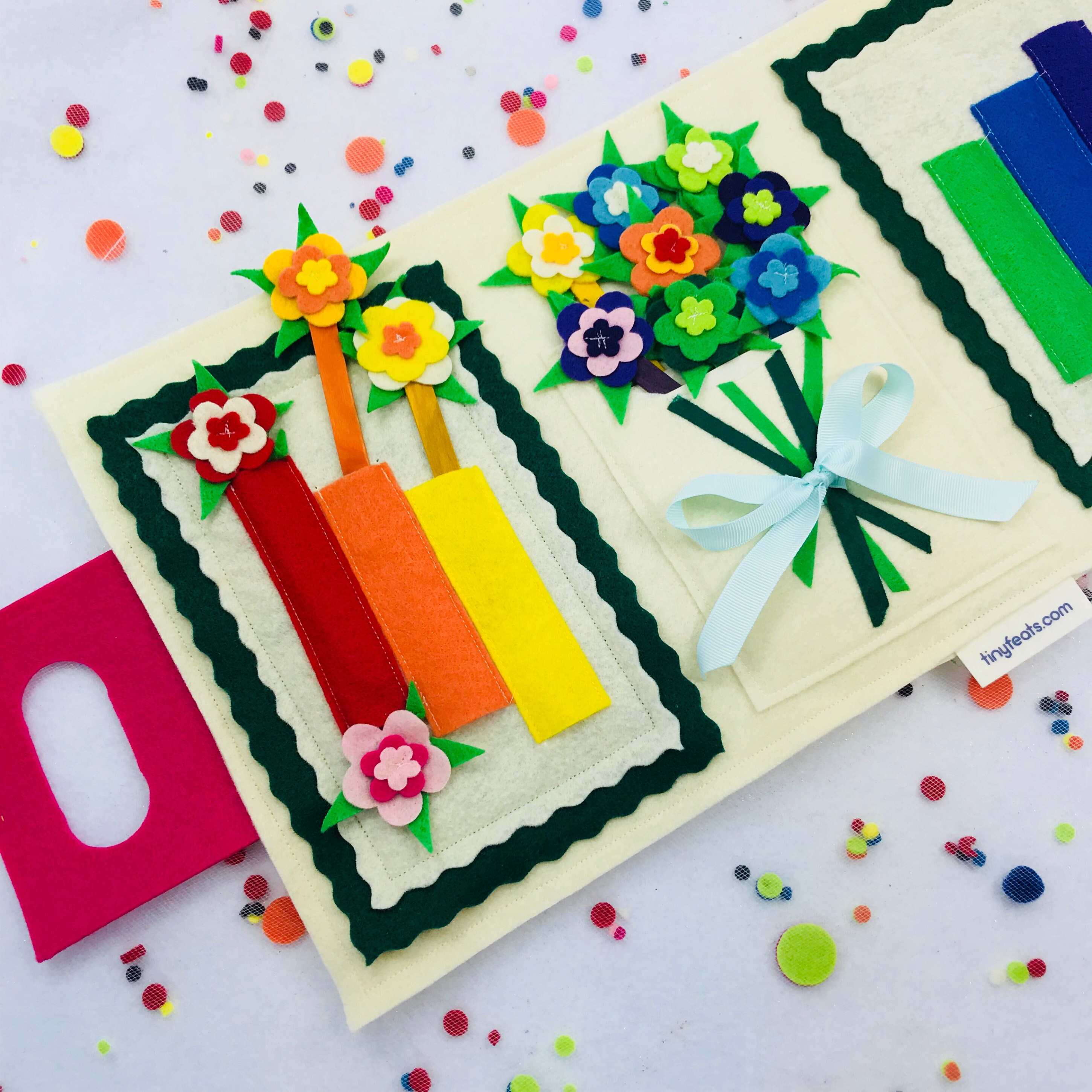 Flower Arranging Quiet Book Soft Felt Busy Book Montessori Etsy