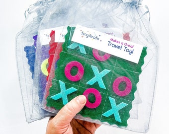 Tic Tac Toe Game Board - Travel Activity for Kids - Travel Toys - TicTacToe Game - Preschool Games - Kids Travel Games - Kids Tic Tac Toe