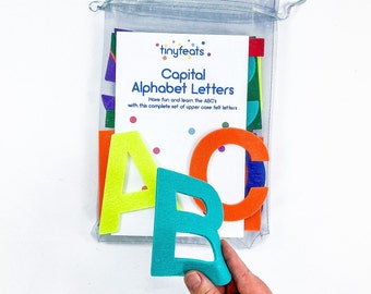 Alphabet Letters Capitals - Felt Alphabet Upper Case - English Alphabet Letters - Large ABC Block Letters - Alphabets Felt Educational Toys