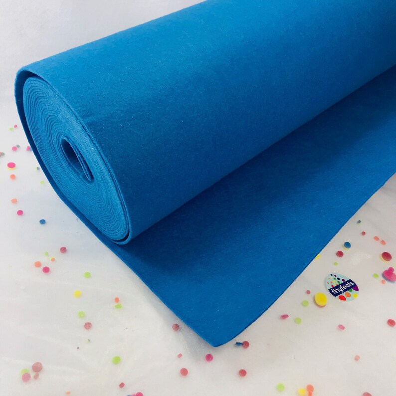 3mm Thick Felt by the Yard Blue Mid Weight Felt 100 Etsy