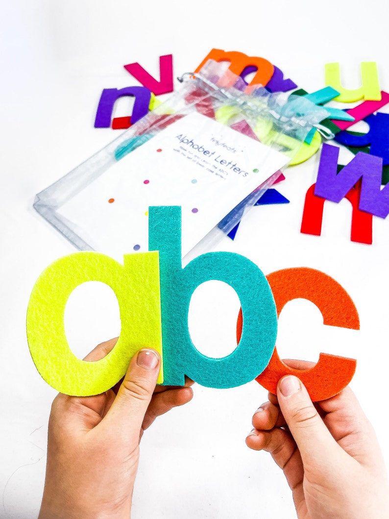 Alphabet Letters Set Lower Case English Alphabet Felt Etsy