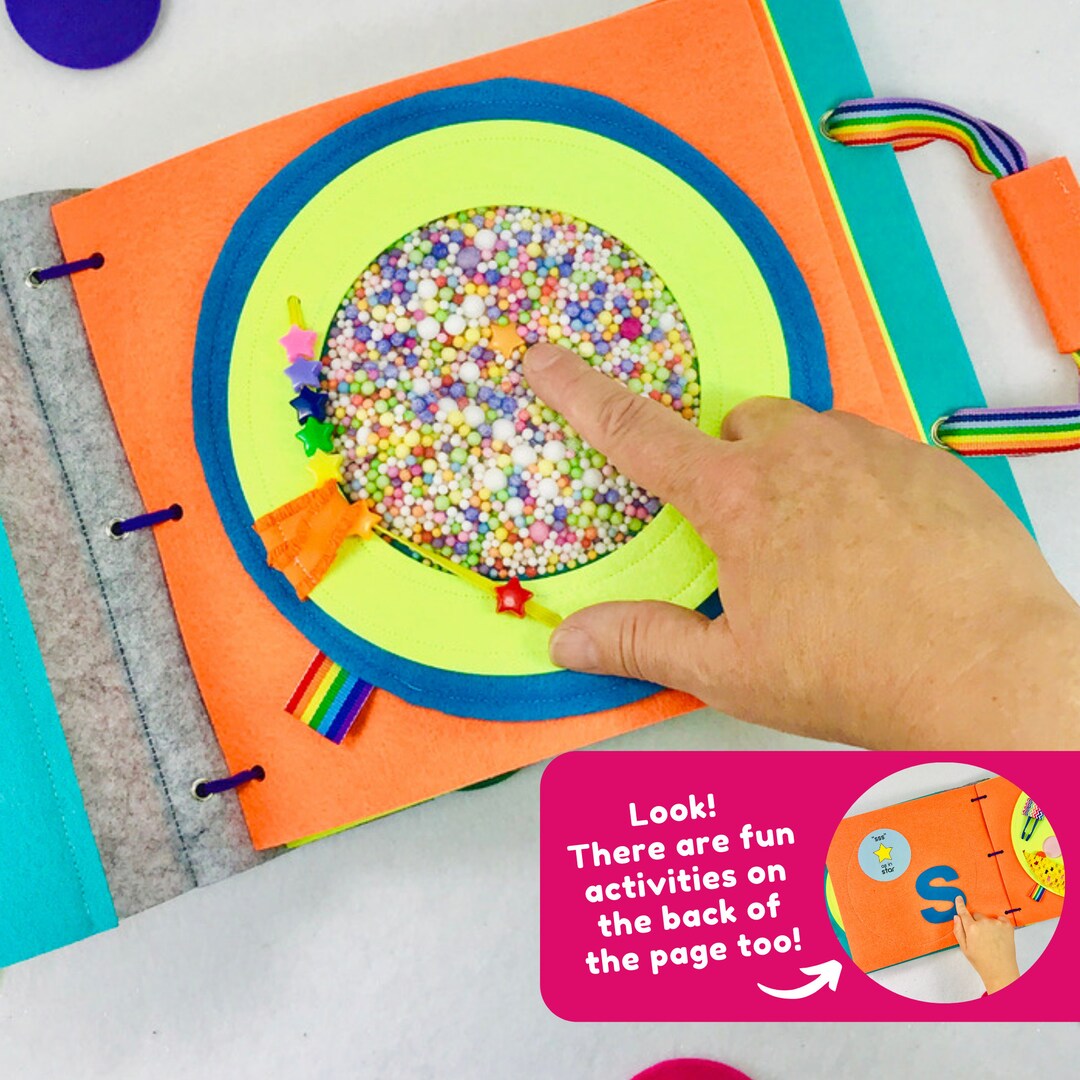 Ispy Game Quiet Book Page for Tinyfeats Busy Books Gifts for 1 Year Old