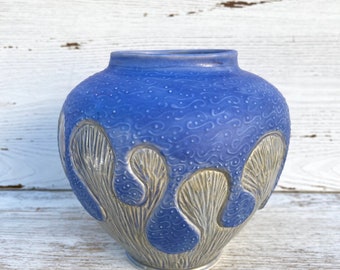 Wiel gegooid keramische vaas, steengoed vaas, Home decor, Handgemaakte aardewerk,