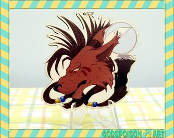 FFVII - Cosmo Canyon [Red XIII / Nanaki) Wood Charm