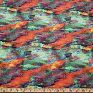Abstract Wetlands Nylon Spandex Swimsuit Fabric by the Yard