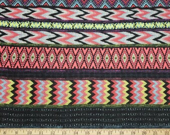 Poly Spandex Jersey Tribal Ethnic Print Fabric by the Yard
