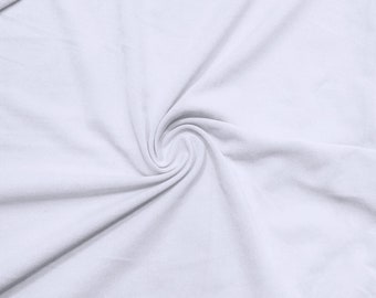 White Polyester Lining Fabric: Lightweight 2-Way Stretch, Semi-Sheer (58-60" Wide)