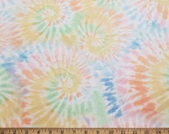 Pastel Tie Dye Spandex Fabric: 4-Way Stretch Swimwear, Activewear