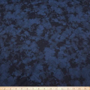 Dusty Steel Blue and Black Abstract Print Swimwear Nylon Spandex Bikini Swimsuit Fabric by the Yard