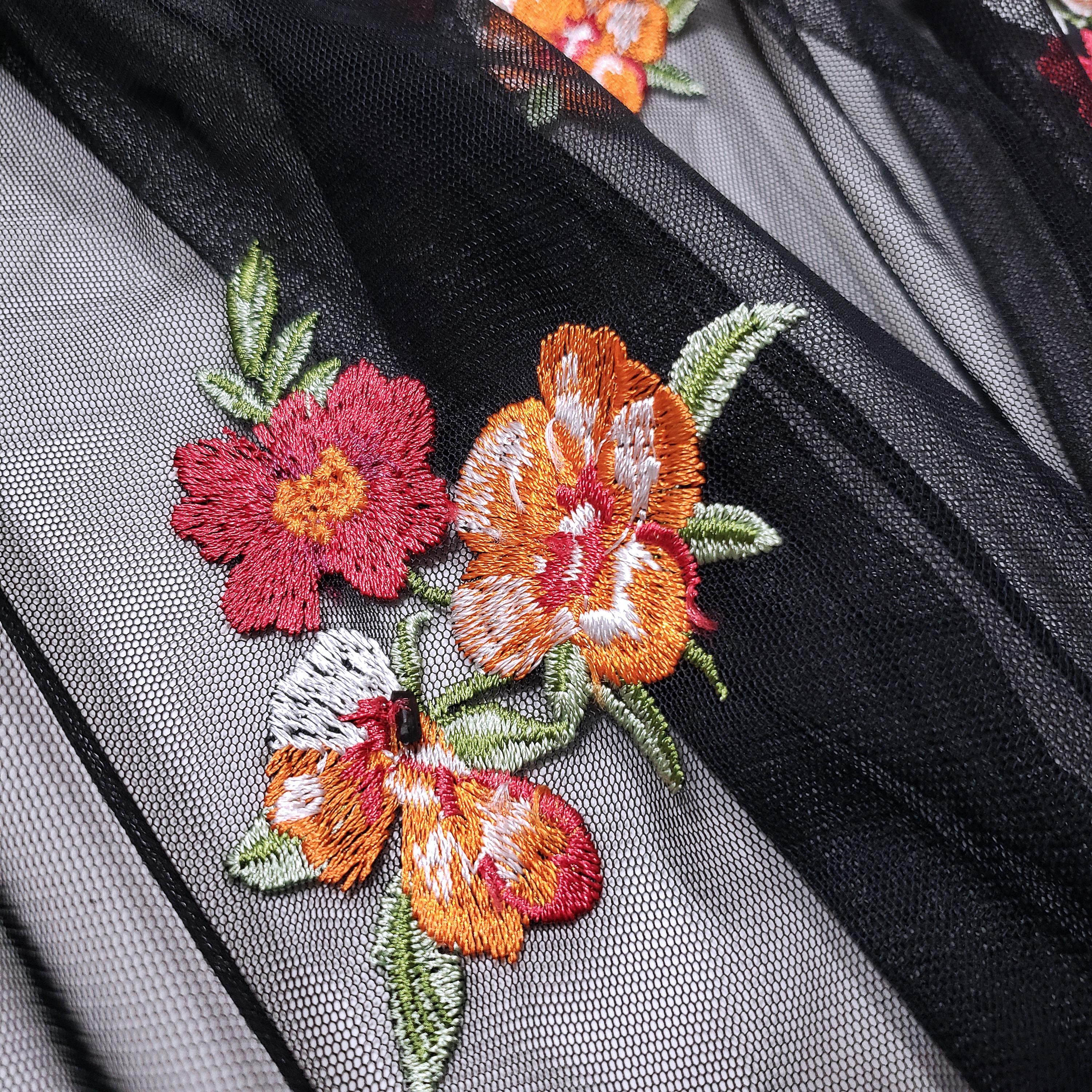 Wildflower Sheer Fabric - Etsy