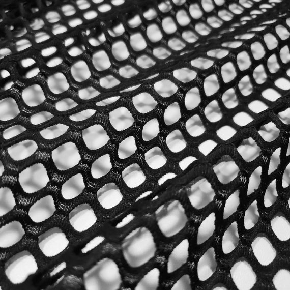 Versatile Black Fishnet Fabric With Diamond-shaped Holes Perfect