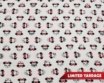 Mouse Print Rayon Spandex Jersey Knit Fabric - Girly Apparel Fabric by the Yard