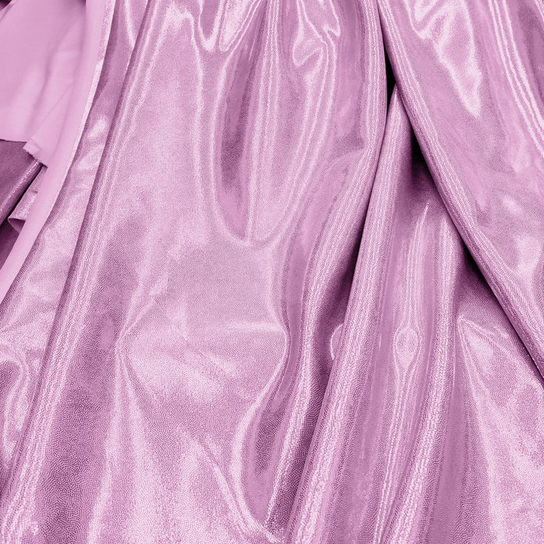 Light Pink Shiny Mystique 4-Way Stretch Spandex Fabric Ideal for Swimwear, Dancewear, Activewear image 3