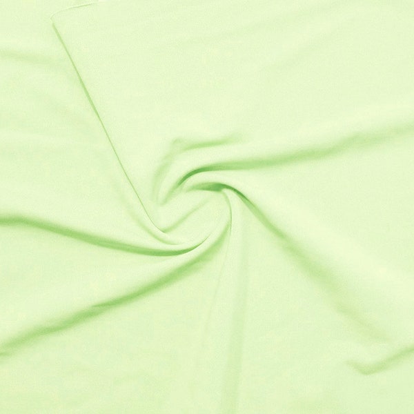 Soft Pale Celery Green Solid Matte Swimwear, Dancewear and Activewear Nylon Spandex Fabric