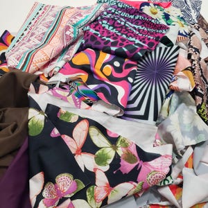 Stretch Spandex Stoffreste für Kunsthandwerk, Bademode Akzente, Puppenkleidung, DIY Nähen