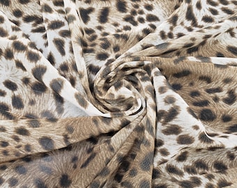 Safari Chic - Cheetah Print 4-Way Stretch Sheer Mesh Spandex Fabric by the Yard
