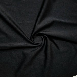 Black Shiny 4 Way Stretch Spandex Swimsuit Bikini Swimwear Fabric by the Yard