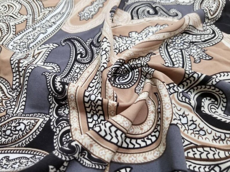 Preppy Paisleys Print Swimsuit Fabric by the Yard Etsy