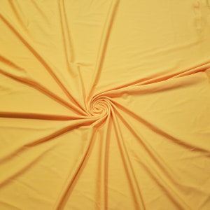 Summer Sun Golden Yellow Matte Solid Nylon Spandex Swimwear Fabric by the Yard