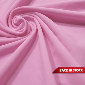 Chantilly Pink Matte Solid Nylon Spandex Swimwear Fabric by the Yard