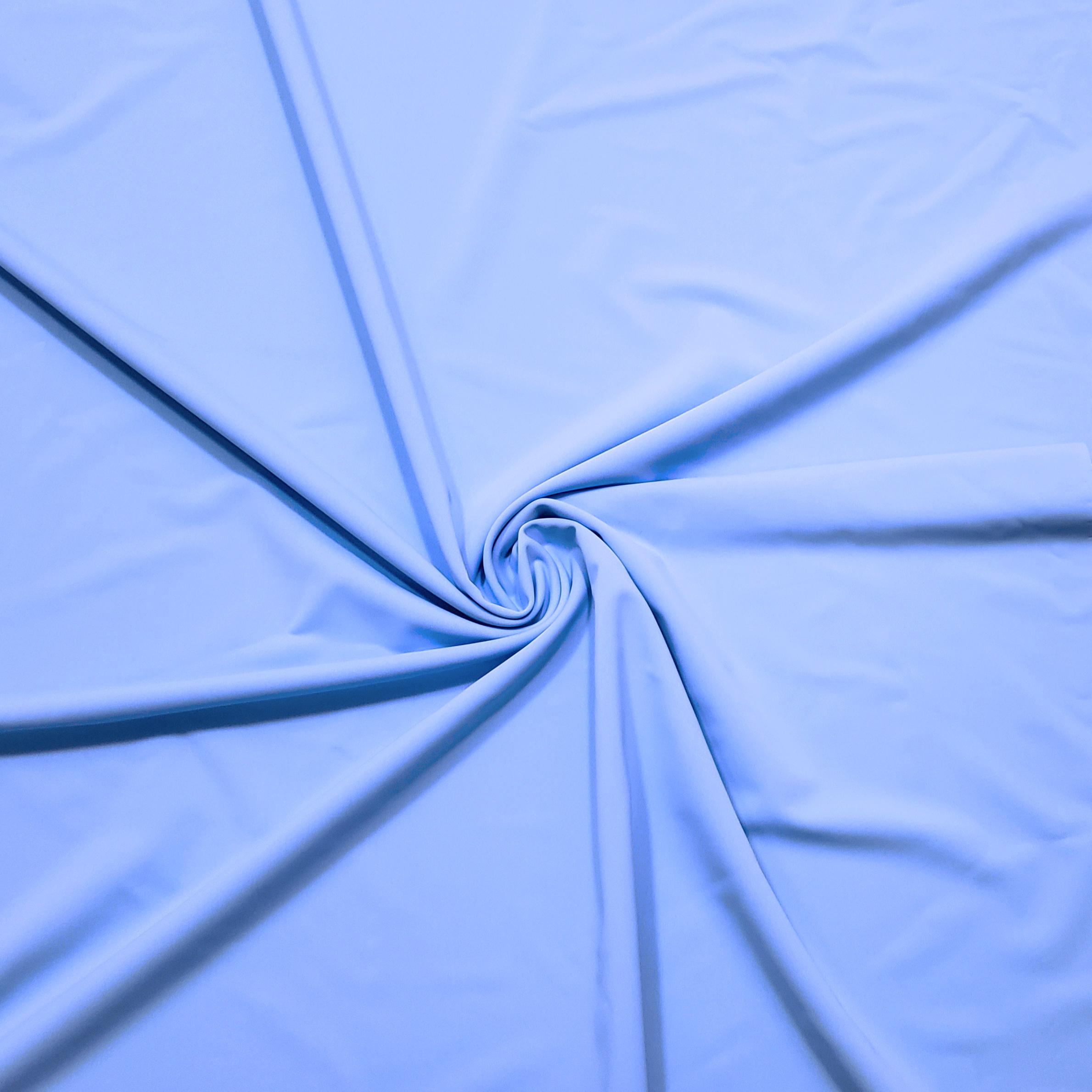 Light Sky Blue Nylon Spandex Tricot Fabric: 4-Way Stretch Swimwear, Dancewear - Per Yard