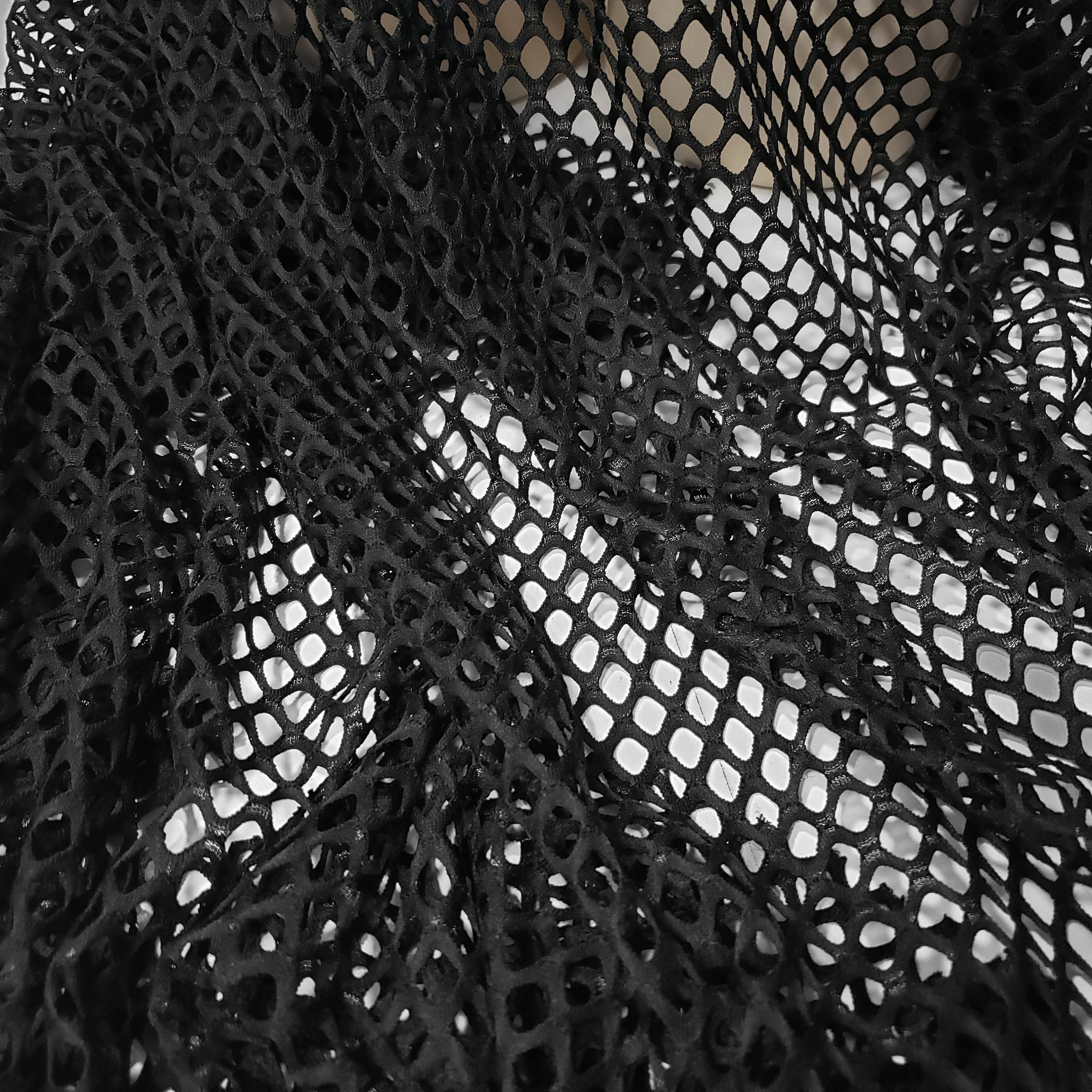 Versatile Black Fishnet Fabric With Diamond-shaped Holes Perfect