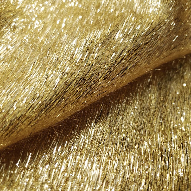Light Yellow Metallic Eyelash/fringe Lame Fabric by the Yard Etsy