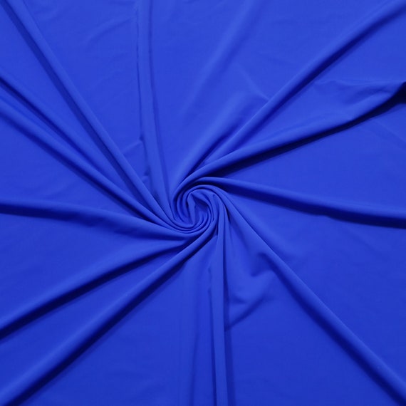 Bright Royal Blue Solid Nylon Spandex Fabric by the Yard 