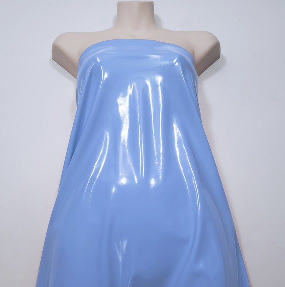 Baby Blue Imitation Latex Fabric Glossy Liquid Look With 4-way Stretch  Ideal for Apparel, Cosplay, Crafts, and More Price per Yard 