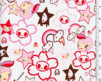 Cartoon Characters Cotton Jersey Fabric by the Yard