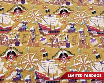 Ghost Pirates Spandex Fabric by The Yard