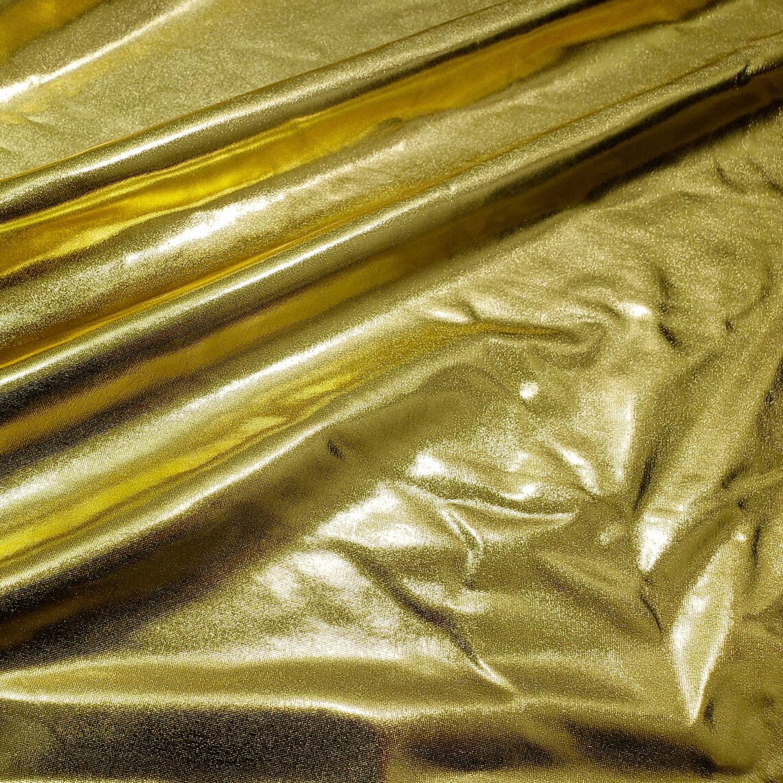Gold Foil Lame Metallic Spandex Fabric by the Yard Etsy