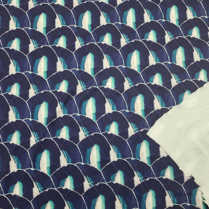 Blue Geode Design Print for Swimwear and Active Wear Nylon - Etsy