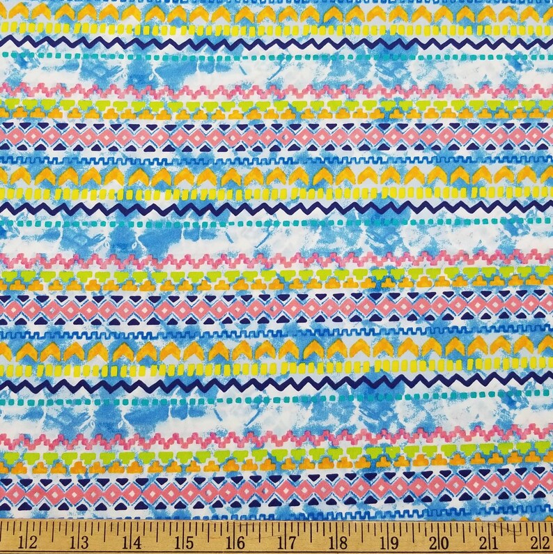 Distressed Ethnic Print Lightweight Bikini Fabric by the Yard Etsy