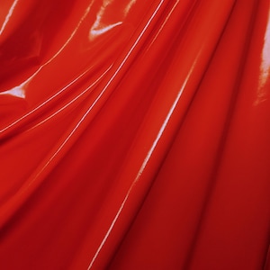 Rich Red Imitation Latex Fabric: Glossy 4-Way Stretch - Cosplay & Apparel