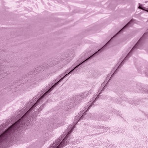 Light Pink Shiny Mystique 4-Way Stretch Spandex Fabric - Ideal for Swimwear, Dancewear, Activewear