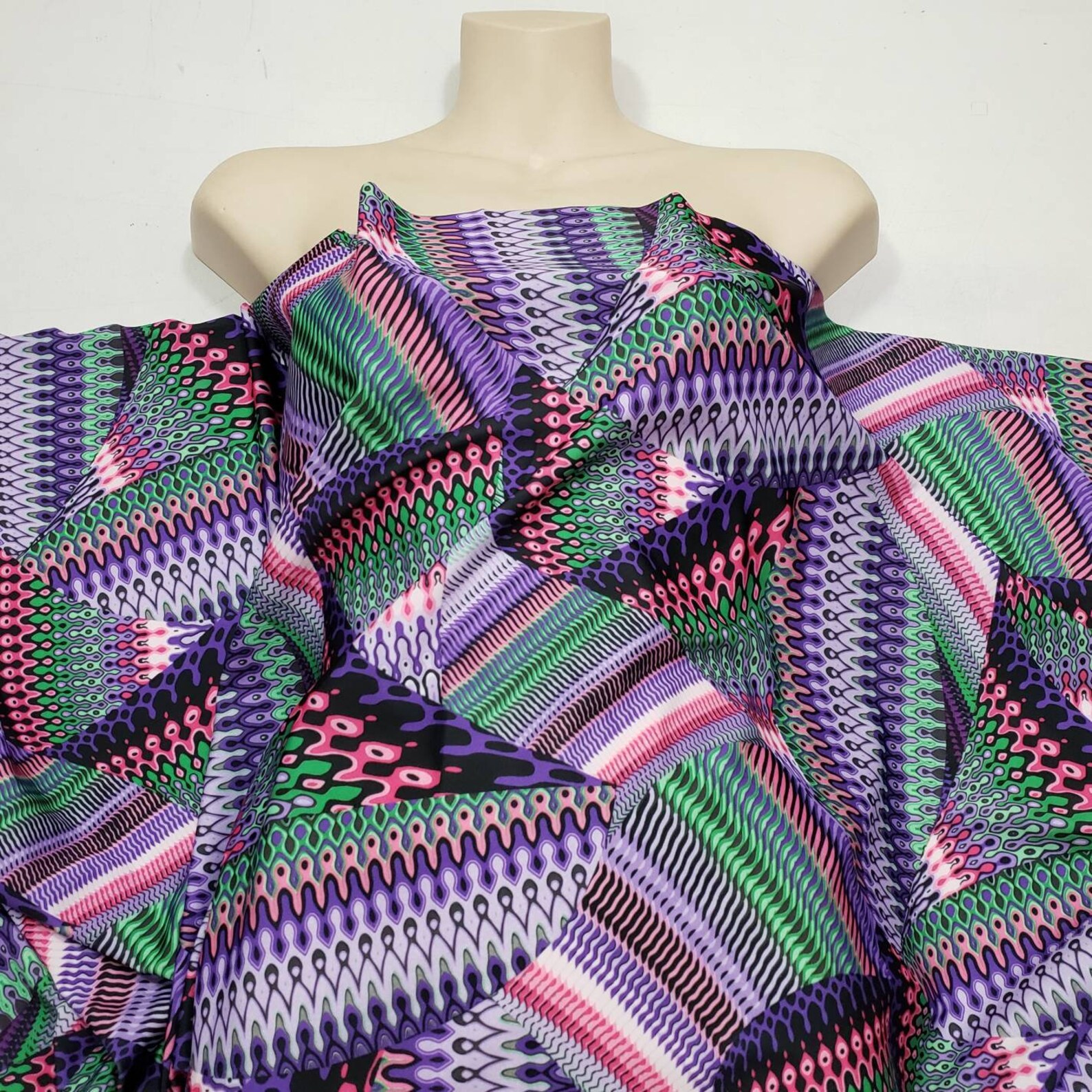 Swimsuit Fabric Print Multicolor Abstract by the Yard Etsy