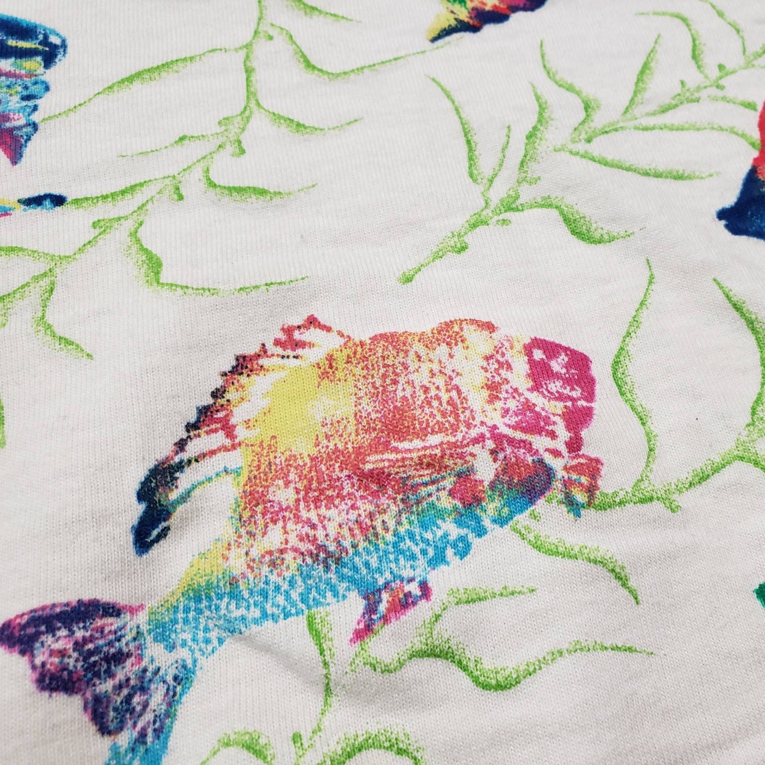 Colorful Fish and Plants Print on Cotton Jersey by the Yard - Etsy