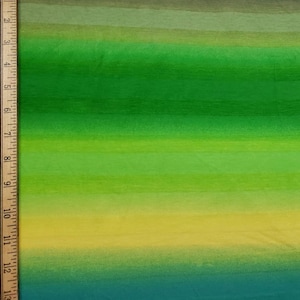Gradient Stripes Lightweight Rayon Spandex Jersey Fabric by the Yard