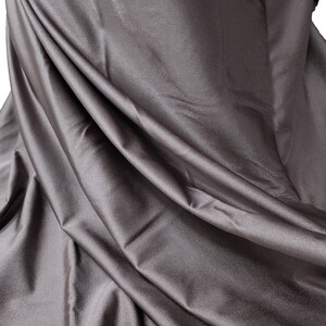 Dark Taupe Shiny 4-Way Spandex Fabric by the Yard for Dresses, Tops, Swimwear, Dancewear and More image 10