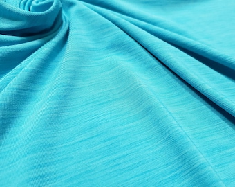 Deep Sky Blue Color Solid Matte Nylon Spandex Fabric