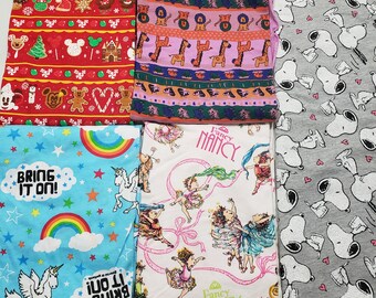 Assorted Jersey Fabric Scraps Bundle - Crafts, Bikinis, Doll Clothes - 3.36 Yards, 121" Total Length