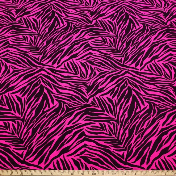 Hot Pink and Black Zebra Style Animal Print Poly Spandex 4 Way - Etsy Hot Pink and Black Zebra Style Animal Print Poly Spandex 4 Way - Etsy