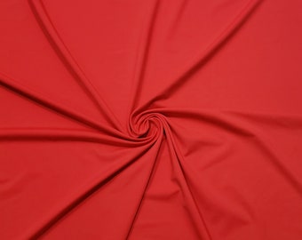 Dark Hot Coral 4-Way Stretch Nylon Spandex Fabric: Swim & Dancewear