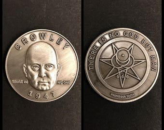 Occultist Aleister Crowley Novelty Coin - Occultist
