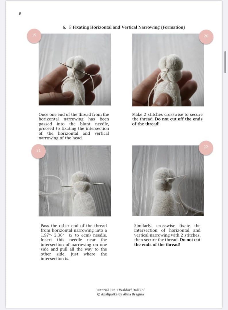 Waldorf doll kit 3 1/2 Craft kit for adults Etsy