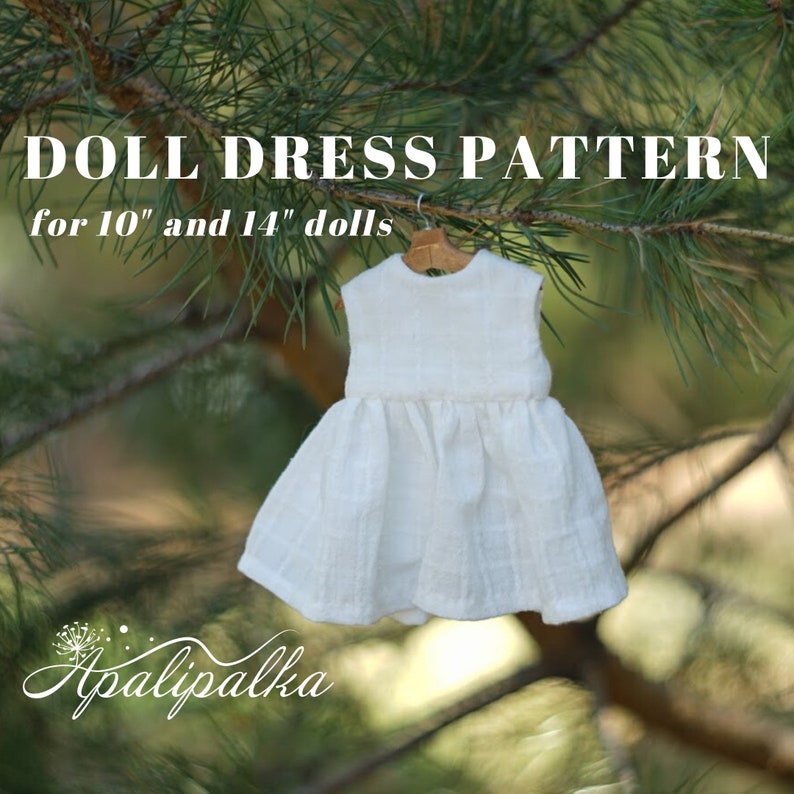 Doll dress pattern Waldorf doll clothes for dolls 10 and 14 Etsy