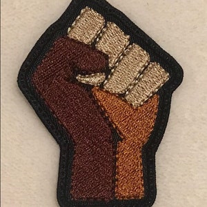 Fist Pride Brown Iron on patch